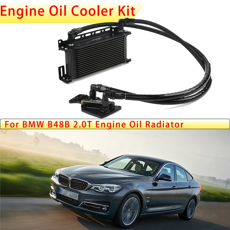 

Battle Bee Engine Oil Cooler Kit For BMW F series F30 320i 325i 2.0T B48B Engine Oil Filter Sandwich Plate Adapter Radiator