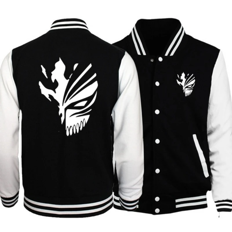 

Men Women Fashion Jacket Fitness Sweatshirts Tracksuits Anime Bleach Kurosaki Ichigo Baseball Jackets Coat Tops Jackets