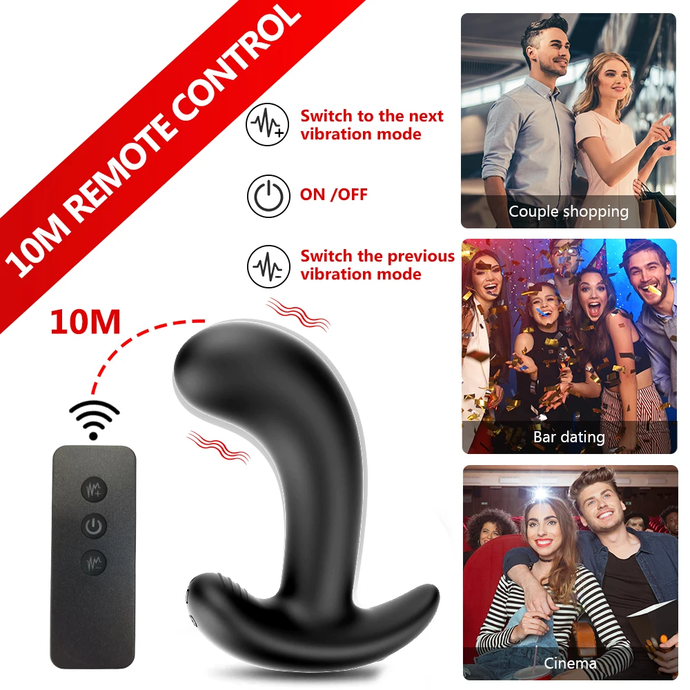 Godemichet vibrateur Anal sans fil pour adultes, jouets sexuels pour femmes, gode Anal, masseur de Prostate 3