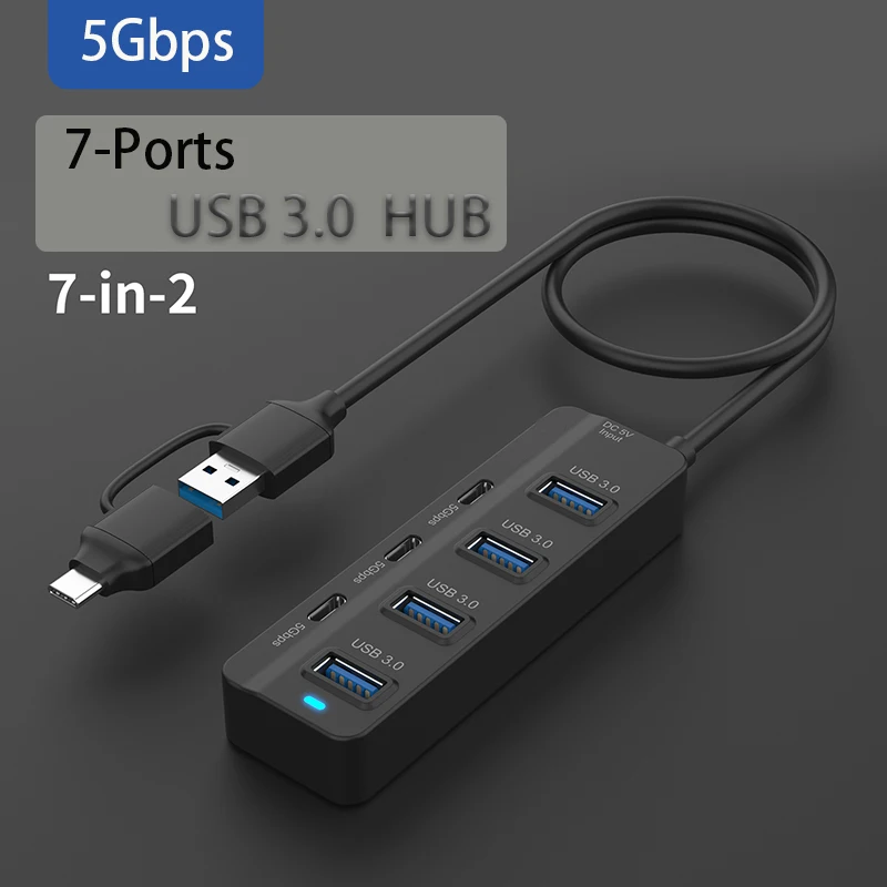Разветвитель-адаптер, многофункциональная док-станция, адаптер USB 3,0, адаптер для головного устройства, конвертер 5 Гбит/с, подключи и работай 7 в 2, USB3.0 концентратор 5 Гбит/с
Разветвитель-адаптер, многофункциональная док-станция, адаптер USB 3,0, адаптер для головного устройства, конвертер 5 Гбит/с, подключи и работай 7 в 2, USB3.0 концентратор 5 Гбит/с