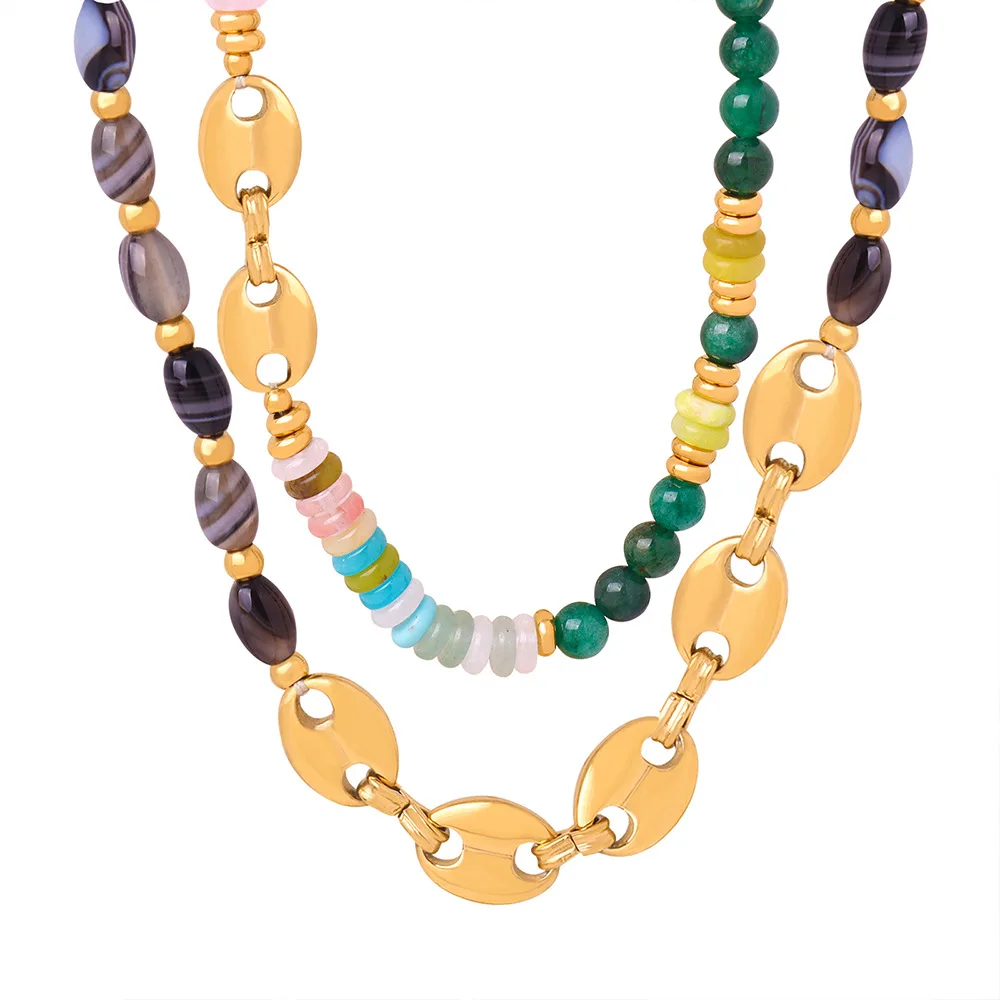 Gemstone Protection Choker Simple Female Tourmaline Agate Necklace Mix Natural Stone Beads Jewelry
Gemstone Protection Choker Simple Female Tourmaline Agate Necklace Mix Natural Stone Beads Jewelry