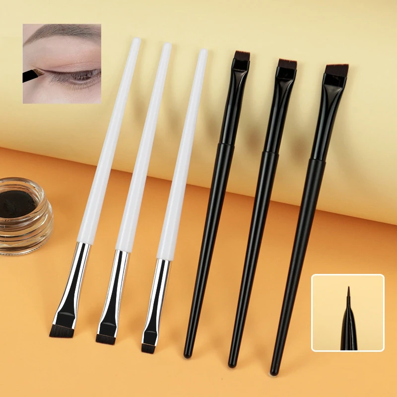 Кисть для подводки глаз, портативные ультратонкие конические кисти для подводки глаз и бровей с плоским углом, профессиональный косметический инструмент
Кисть для подводки глаз, портативные ультратонкие конические кисти для подводки глаз и бровей с плоским углом, профессиональный косметический инструмент