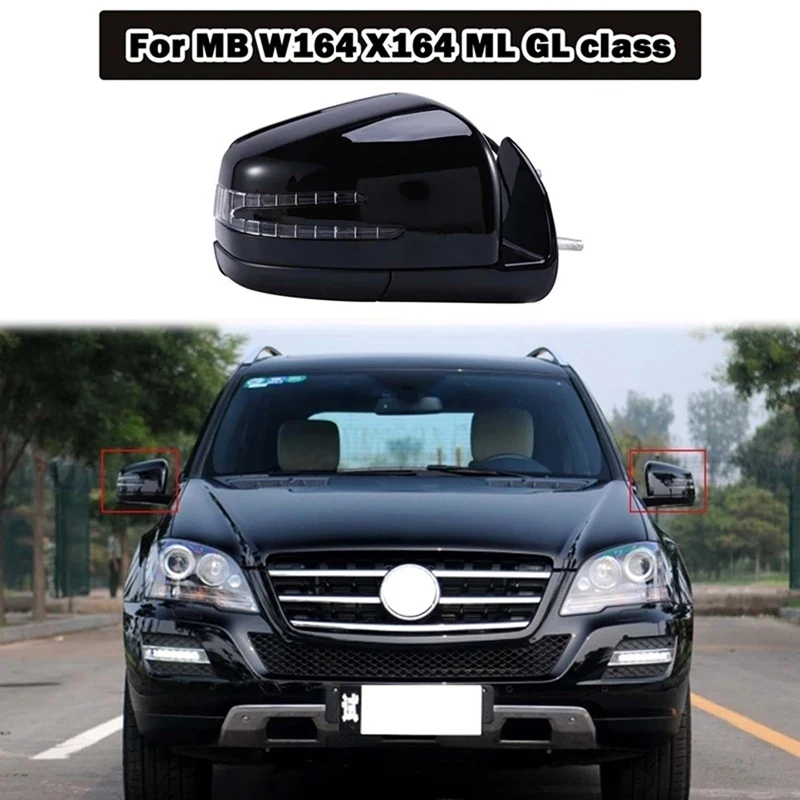 

Car Power Rear View Mirror Passenger Side Door Mirror Assembly Black For Mercedes Benz W164 X164 ML GL Cl 2005-2011