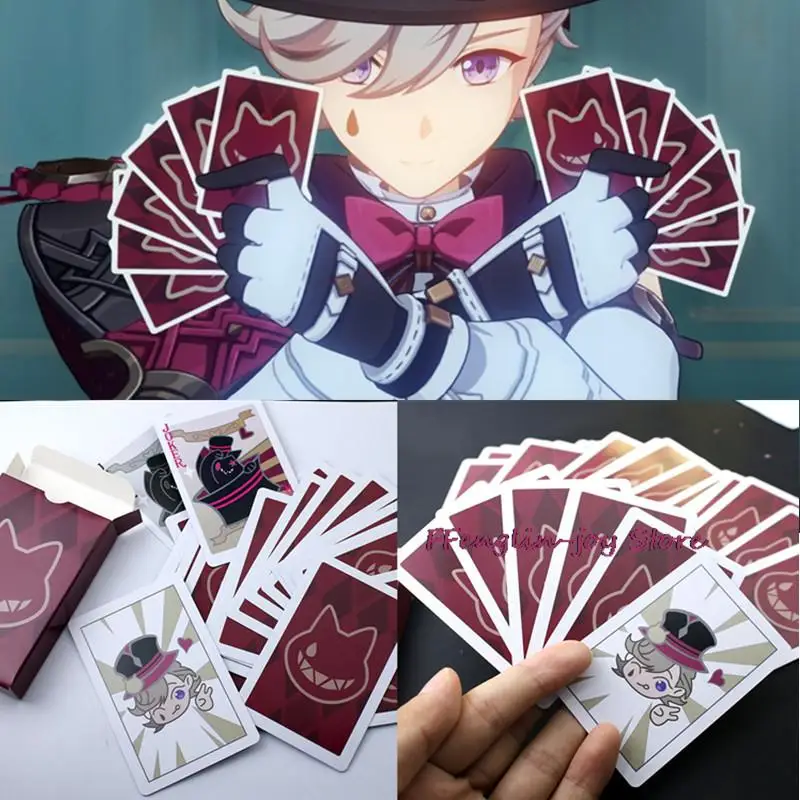 54 Sheets Lyney Lynette Poker Cards Game Genshin Impact Fontaine Lyney Lynette Poker Cards Cute Props Magician Lyney Accessories
54 Sheets Lyney Lynette Poker Cards Game Genshin Impact Fontaine Lyney Lynette Poker Cards Cute Props Magician Lyney Accessories