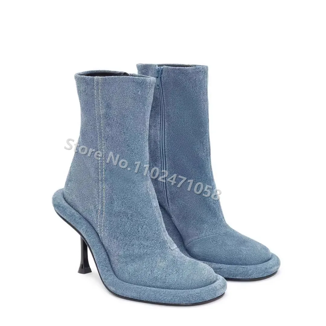 Sexy Round Toe Thin Heels Women Denim Long Boots Fashion Catwalk Chunky Platform Hight Heels Knee Hight Ladies Boots Shoes
Sexy Round Toe Thin Heels Women Denim Long Boots Fashion Catwalk Chunky Platform Hight Heels Knee Hight Ladies Boots Shoes