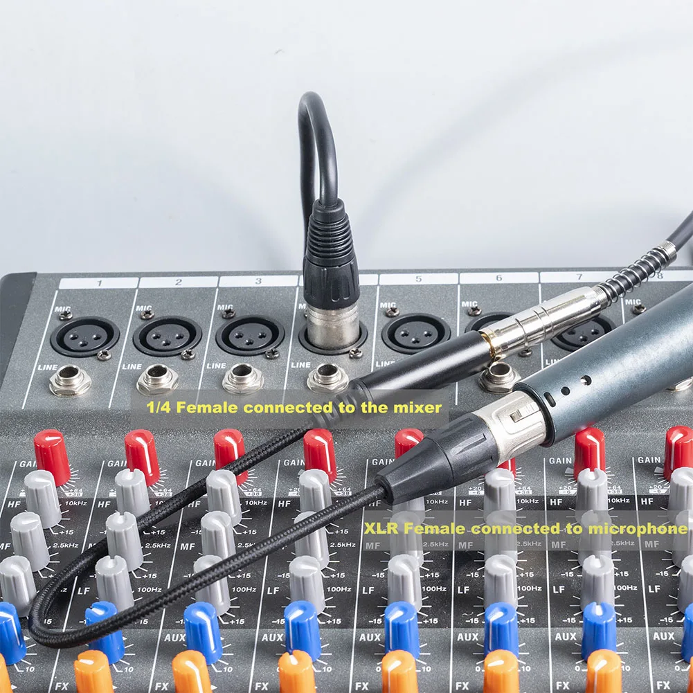 High Grade XLR to 1/4 Inch Female Cable Professional Audio Adapter 3 Pin XLR Female to 1/4 TRS Female Converter
High Grade XLR to 1/4 Inch Female Cable Professional Audio Adapter 3 Pin XLR Female to 1/4 TRS Female Converter