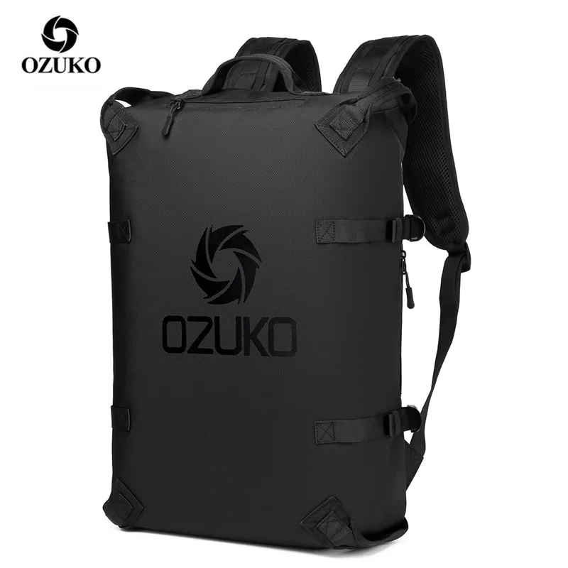 

Men OZUKO Motorcycle Backpacks 15.6 inch Laptop Fashion Multifunction Outdoor Backpack Teenager Waterproof Travel Bag Mochilas