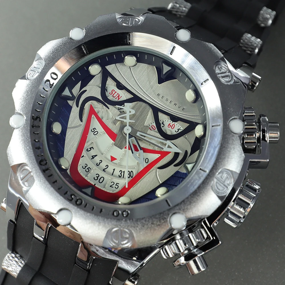 Undefeated Reserve Bolt Zeus AAA Original Design Men Watches Silver Dial Multifunction Rubber Strap Invincible Watch Masculino
Undefeated Reserve Bolt Zeus AAA Original Design Men Watches Silver Dial Multifunction Rubber Strap Invincible Watch Masculino