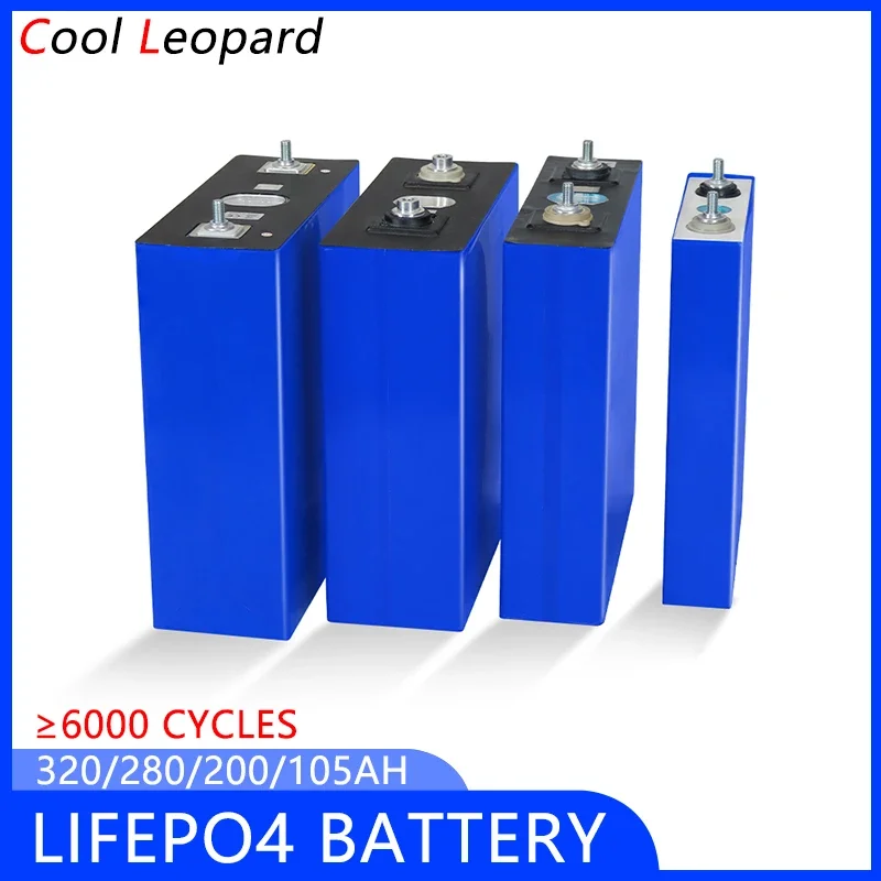 3.2V 320Ah 280AH 200AH 105AH LiFePo4 Battery For Golf Cart Rechargeable Lithium Iron Phosphate Cell DIY 12V 24V Solar Battery
3.2V 320Ah 280AH 200AH 105AH LiFePo4 Battery For Golf Cart Rechargeable Lithium Iron Phosphate Cell DIY 12V 24V Solar Battery