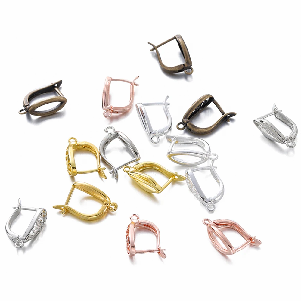 

10Pcs/Lot 19mm French Lever Earring Hooks Wire Settings Base Hoops Earrings Findings for DIY Jewelry Making Supplies