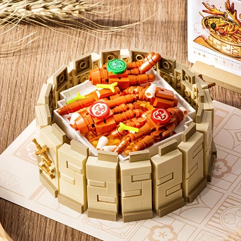 Creative Chinese Morning Tea Snack Building Blocks Dumplings Buns Teapot Food Model Bricks Set Children DIY Toys Holiday Gifts Creative Chinese Morning Tea Snack Building Blocks Dumplings Buns Teapot Food Model Bricks Set Children DIY Toys Holiday Gifts