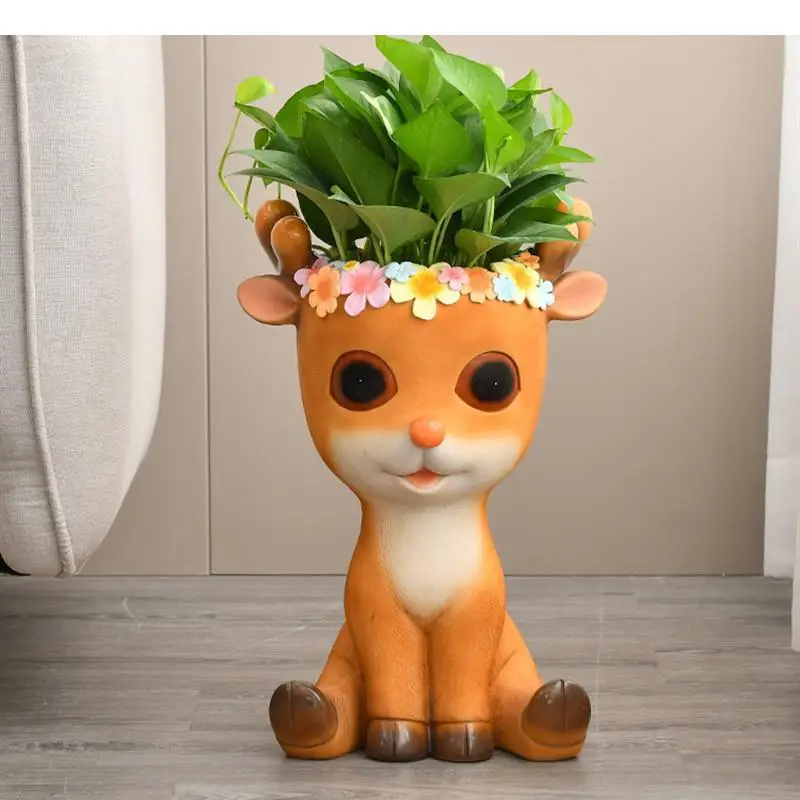 Resin Deer Flower Pot Succulents Pots Plant Pot Bonsai Potted Plants Garden Pots Decoration Crafts Ornaments Statue Storage Box
Resin Deer Flower Pot Succulents Pots Plant Pot Bonsai Potted Plants Garden Pots Decoration Crafts Ornaments Statue Storage Box