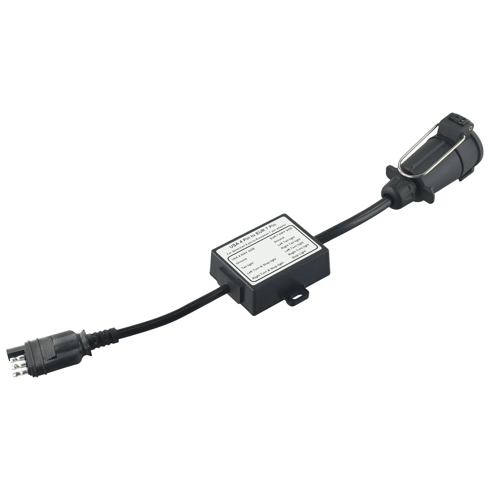 High Quality Light Converter Trailer Connectors Black 4-pin To 7-pin Tail Light Plug And Play Replacement 1pc Accessories
High Quality Light Converter Trailer Connectors Black 4-pin To 7-pin Tail Light Plug And Play Replacement 1pc Accessories