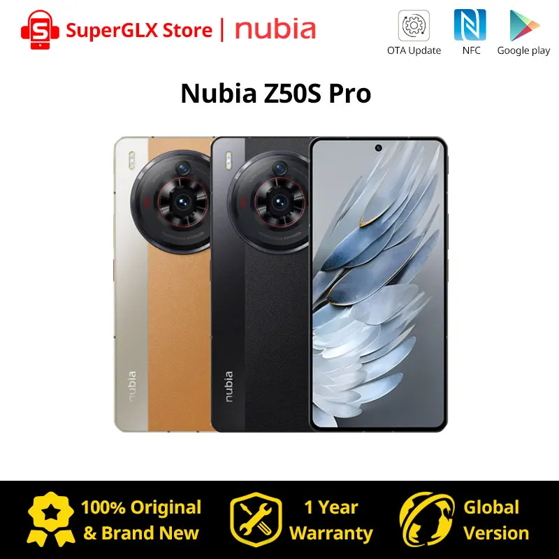 

Global Version Nubia Z50S Pro 5G 6.78 inch 120Hz AMOLED flexible Snapdragon 8 Gen 2 Latest 50MP Dual Cameras 80W Fast Charge