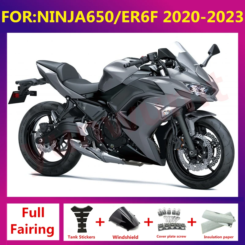 For kawasaki Ninja650 Ninja 650 EX650 2020 2021 2022 2023 Motorcycle full Fairing Kit fit bodywork fairings kits set grey black
For kawasaki Ninja650 Ninja 650 EX650 2020 2021 2022 2023 Motorcycle full Fairing Kit fit bodywork fairings kits set grey black