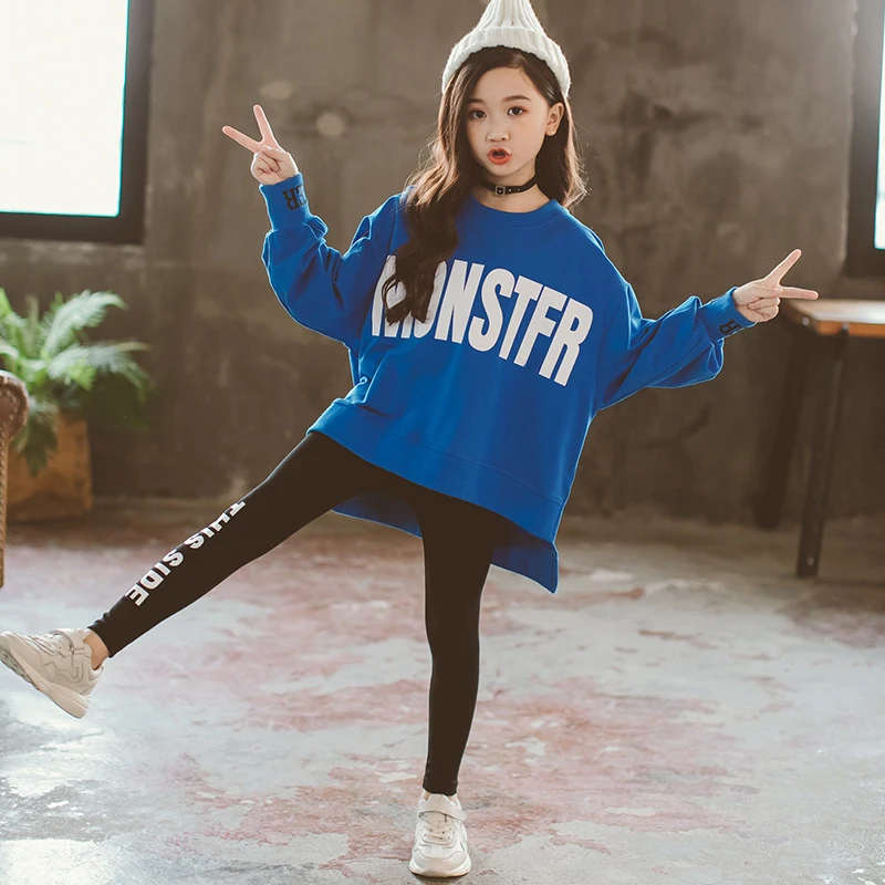 2022 New Kids Clothes Suit Girls Spring Autumn Clothing Korean Casual Big Children'S Letter Sweater+ Leggings 2pcs Set For 4-13Y
2022 New Kids Clothes Suit Girls Spring Autumn Clothing Korean Casual Big Children'S Letter Sweater+ Leggings 2pcs Set For 4-13Y