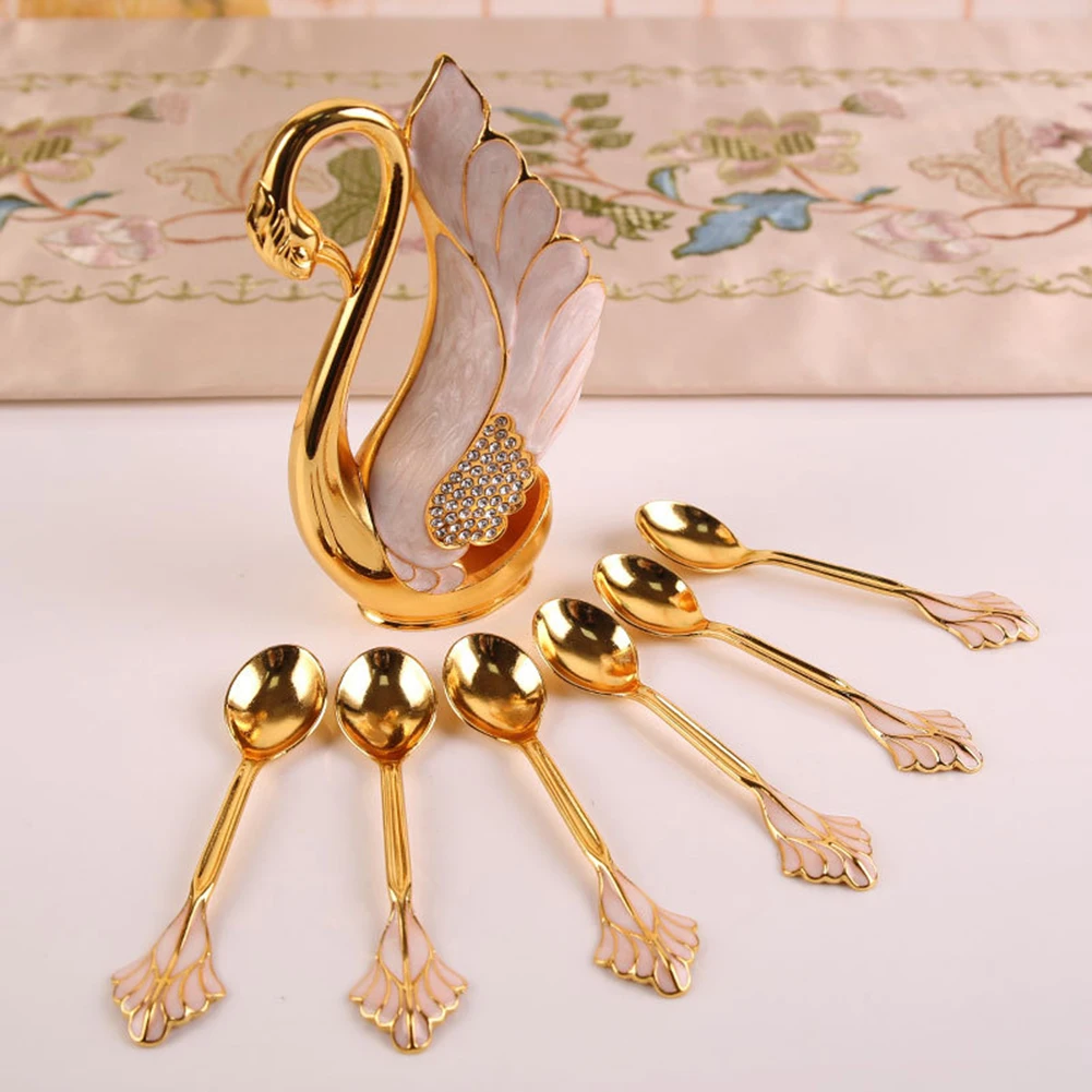 Spoons Or Fork Swan Base Holder 15.1CM Creative Flatware Set Household Innovative Design Light Luxury Sliver / Gold
Spoons Or Fork Swan Base Holder 15.1CM Creative Flatware Set Household Innovative Design Light Luxury Sliver / Gold