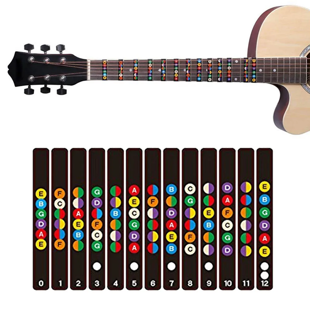 Guitar Fretboard Stickers Scales Notes Fret Decals Learning Labels Sticker For 6 String Acoustic Electric Guitars Accessories
Guitar Fretboard Stickers Scales Notes Fret Decals Learning Labels Sticker For 6 String Acoustic Electric Guitars Accessories