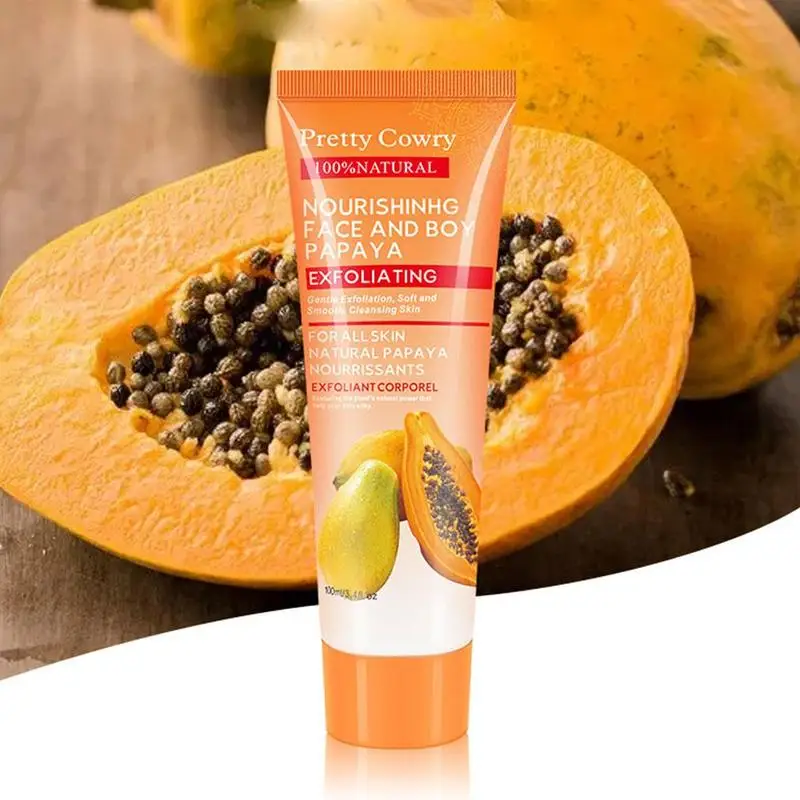 

Papaya Body Scrub Cream Face Exfoliating Peeling Gel Facial Cream Remove Dead Skin Whitening Nourishing Cleansing Pore Scrub Gel