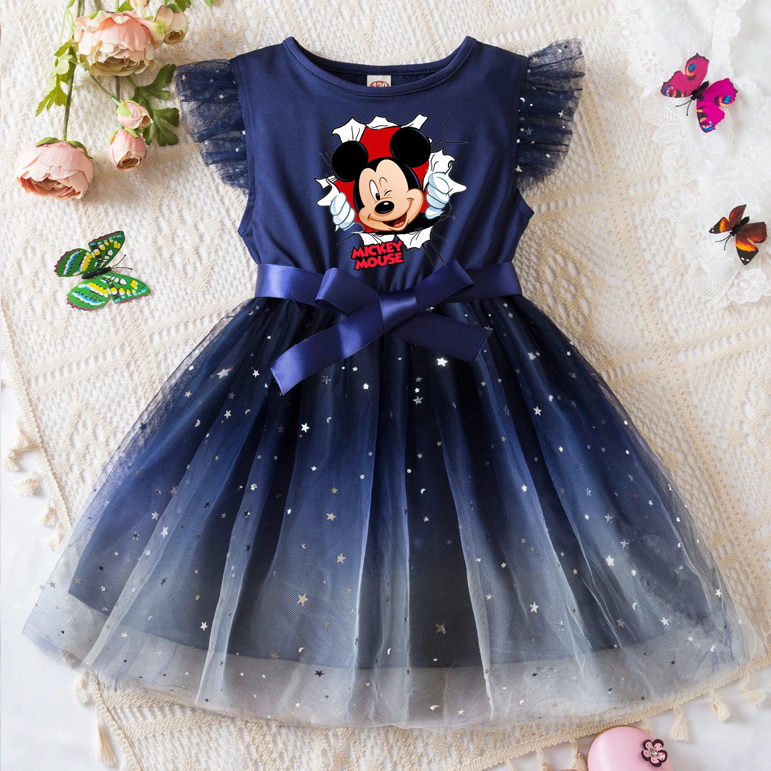 

Mickey Minnie Mouse Summer Toddler Girl Dress Princess Star Baby Girls Clothes Tulle Tutu Dress for Children Party Dress 2-6Y