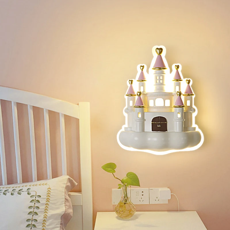 Cartoon Castle Wall Lamps LED AC 220V Girl Bedroom Bedside Wall Light for Princess Room Baby Kids Eye Protection Night Lamps
Cartoon Castle Wall Lamps LED AC 220V Girl Bedroom Bedside Wall Light for Princess Room Baby Kids Eye Protection Night Lamps