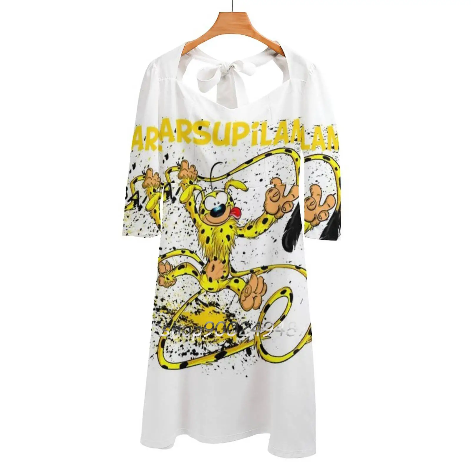 Платье Marsupilami-Houba с квадратным вырезом, новинка, элегантное женское облегающее платье с завышенной талией, Marsupial, желтое, комиксное, фантастическое
Платье Marsupilami-Houba с квадратным вырезом, новинка, элегантное женское облегающее платье с завышенной талией, Marsupial, желтое, комиксное, фантастическое