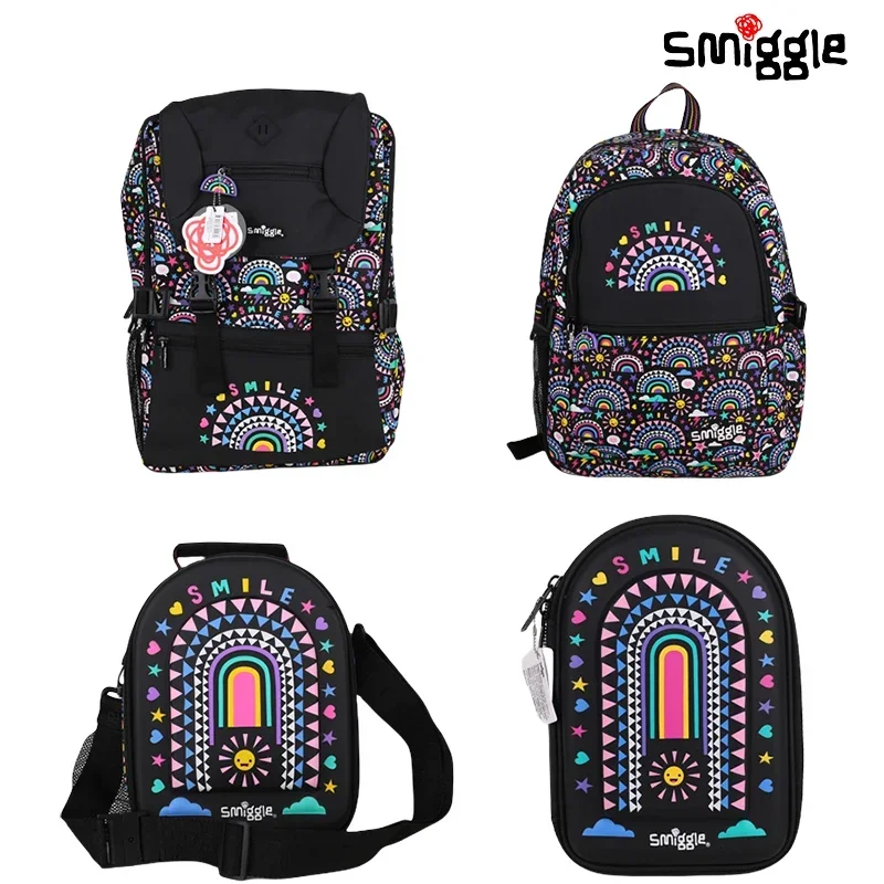 Оригинальный Австралийский Smiggle, новая Радужная красочная сумка для книг, вместительная сумка с двумя кнопками, рюкзак почтальона, студенческий подарок
Оригинальный Австралийский Smiggle, новая Радужная красочная сумка для книг, вместительная сумка с двумя кнопками, рюкзак почтальона, студенческий подарок