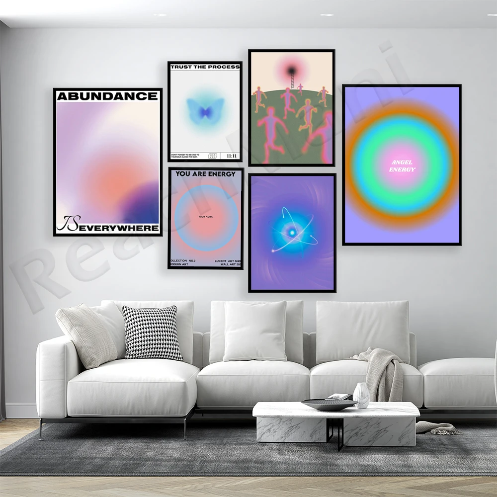 

You are Energy - Your Aura Poster, Law of Attraction Print, Spiritual Gradient Quantum Home Decor Aesthetic Poster