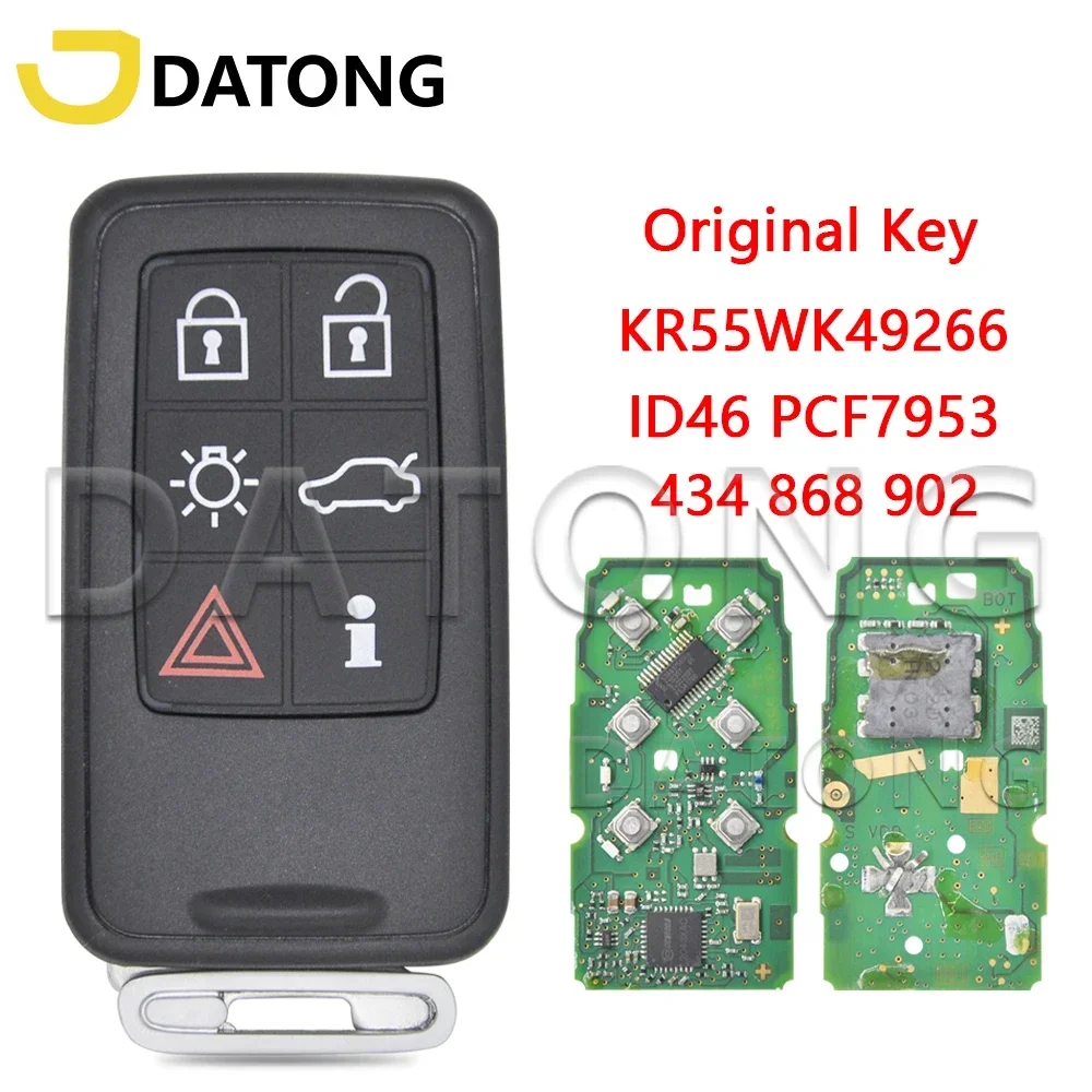 World Car Remote Key Datong For Volvo S60 S80 XC60 XC70 V40 V60 V70 KR55WK49266 ID46 434/868/902MHz Original Promixity Card
World Car Remote Key Datong For Volvo S60 S80 XC60 XC70 V40 V60 V70 KR55WK49266 ID46 434/868/902MHz Original Promixity Card