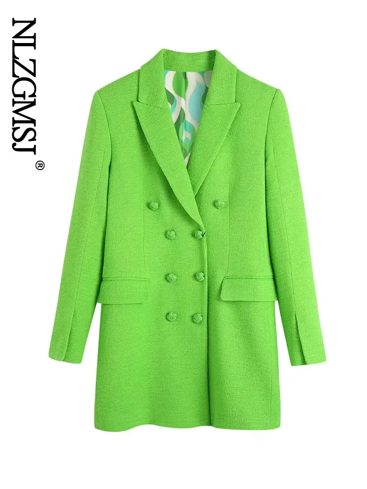 TRAF 2023 Spring Blazer Female Green Blazers Notched Collar Long Sleeve Double Breasted Coat Women Suit Jacket 202303
TRAF 2023 Spring Blazer Female Green Blazers Notched Collar Long Sleeve Double Breasted Coat Women Suit Jacket 202303