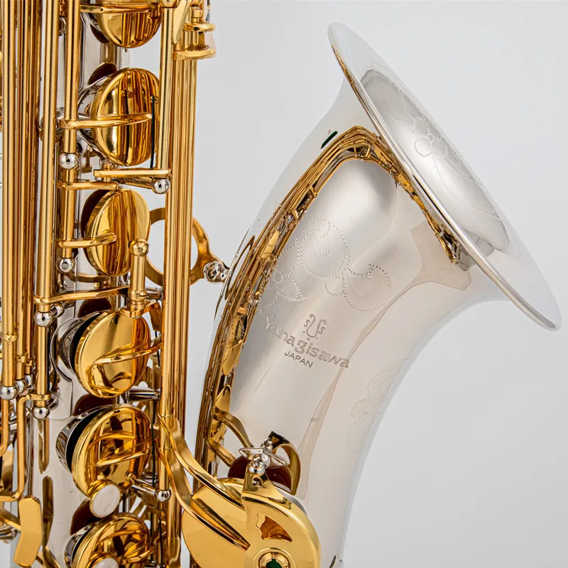 

yanagisawa Musical Instruments T-WO37 Tenor Saxophone Bb Tone Nickel Plated Tube Gold Key Sax With Case Mouthpiece Gloves