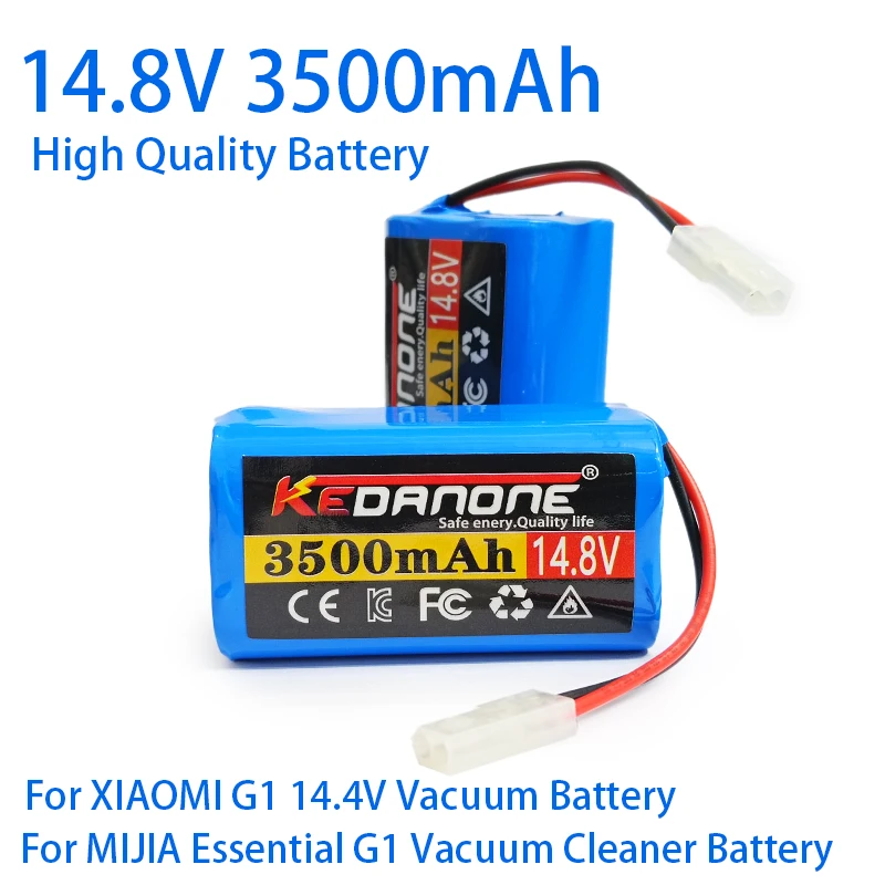 4S1P 18650 14.8V 3500mAh Lithium Battery,For XIAOMI MIJIA Mi Robot Vacuum-Mop Essential G1 MJSTG1 R30 R35 Replacement Battery
4S1P 18650 14.8V 3500mAh Lithium Battery,For XIAOMI MIJIA Mi Robot Vacuum-Mop Essential G1 MJSTG1 R30 R35 Replacement Battery