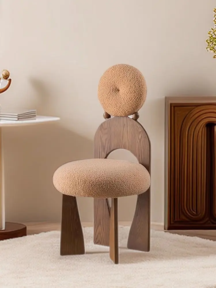 French Earring Chair Home Solid Wood Backrest Dressing Chair Wabi-Sabi Style Medieval Backrest Chair Living Room Dining Chairs
French Earring Chair Home Solid Wood Backrest Dressing Chair Wabi-Sabi Style Medieval Backrest Chair Living Room Dining Chairs