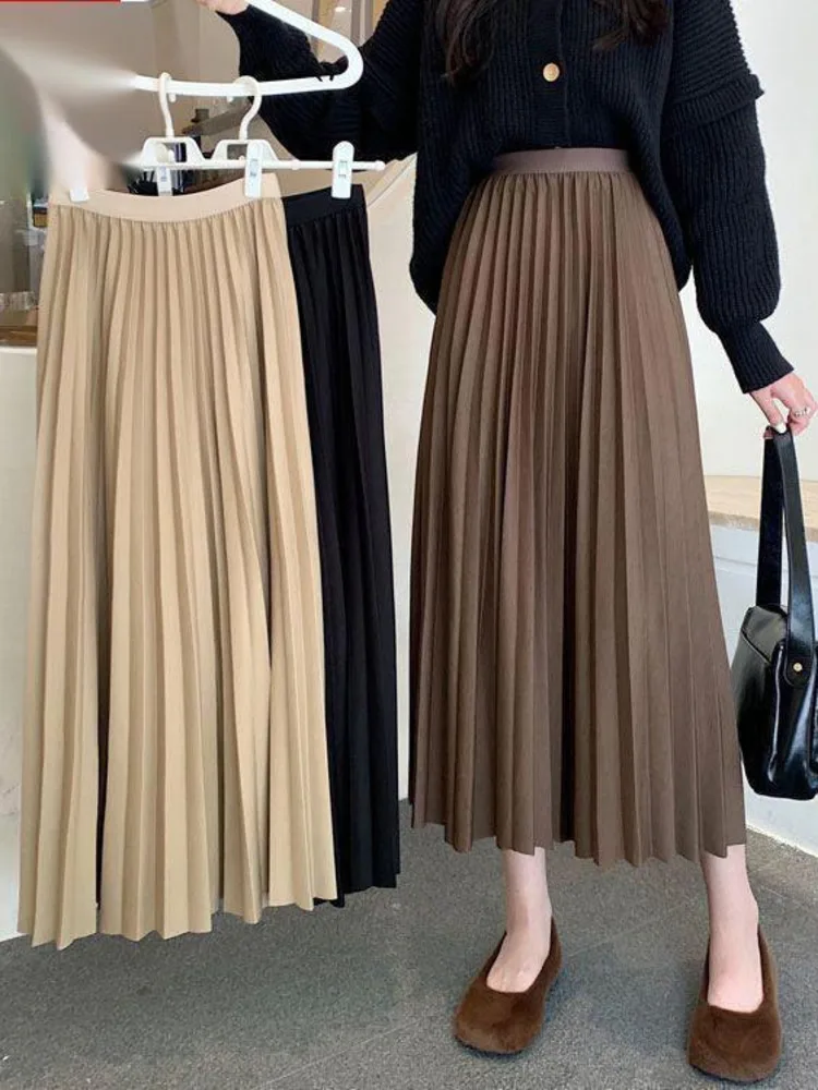 Elegant Skirt Vintage Women Office Ladies Casual A-Line All-match High Waist Solid Color Skirt Spring Autumn New 2022
Elegant Skirt Vintage Women Office Ladies Casual A-Line All-match High Waist Solid Color Skirt Spring Autumn New 2022