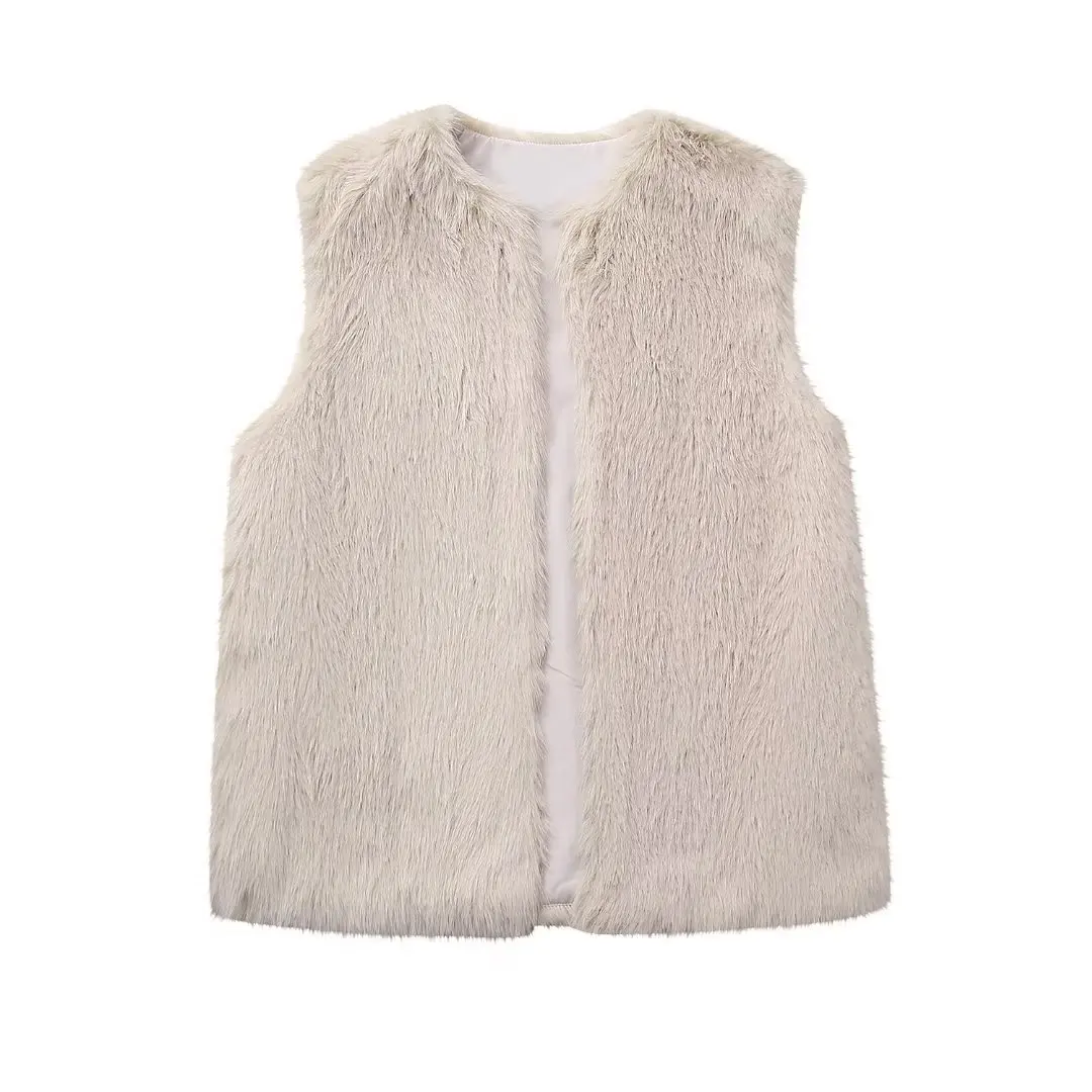 Women's 2023 Fashion Autumn and Winter New Temperament Joker Faux Fur Effect Short Vest Vest Retro Round Neck Vest Chic Top.
Women's 2023 Fashion Autumn and Winter New Temperament Joker Faux Fur Effect Short Vest Vest Retro Round Neck Vest Chic Top.