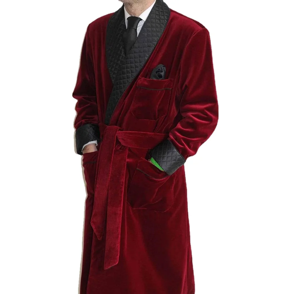 

Burgundy Velvet Men Suits Costume Groom Tuxedos Shawl Lapel Wedding Terno Masculino Slim Fit Blazer Jacket 1 Pc