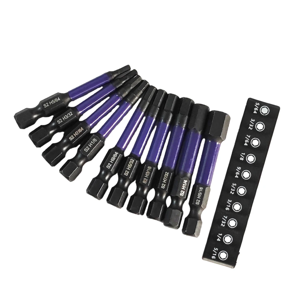 10Pcs Magnetic Hex Head Screwdriver Bit Set 1/4 Shank Screwdriver Bit Imperial Black Phosphorus Rust Proof Batch
10Pcs Magnetic Hex Head Screwdriver Bit Set 1/4 Shank Screwdriver Bit Imperial Black Phosphorus Rust Proof Batch