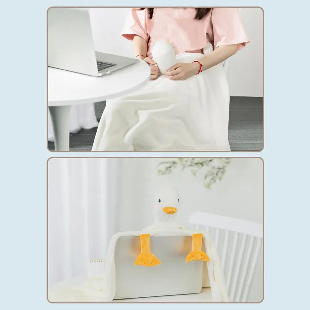 

Children Soft Blanket Adorable Cartoon Duck Blanket for Office Nap Winter Warmth Christmas Stuffer Soft Plush Wrap for Home Air