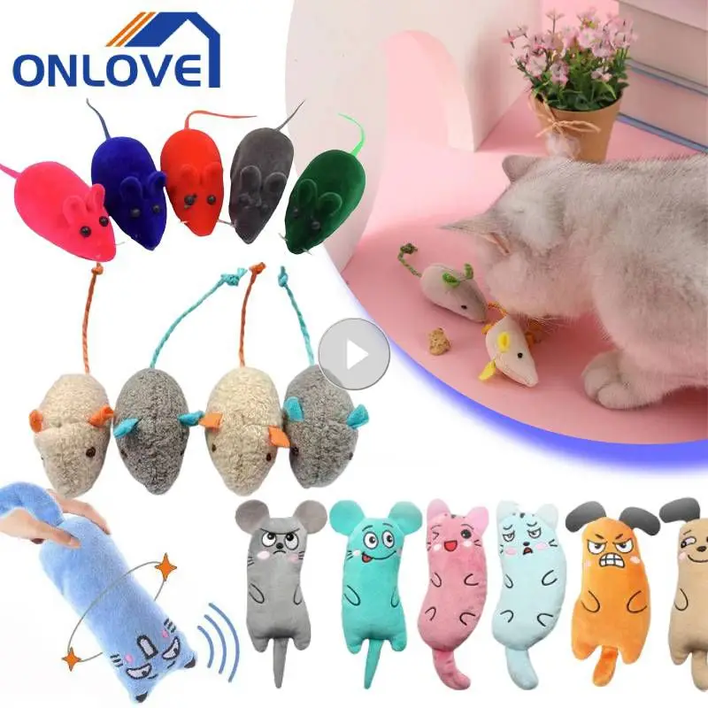 

Игрушка для кошек, плюшевая мышь, милая модельная плюшевая игрушка для котят, универсальная Веселая Интерактивная развлекательная игрушка для кошек, товары для развлечений