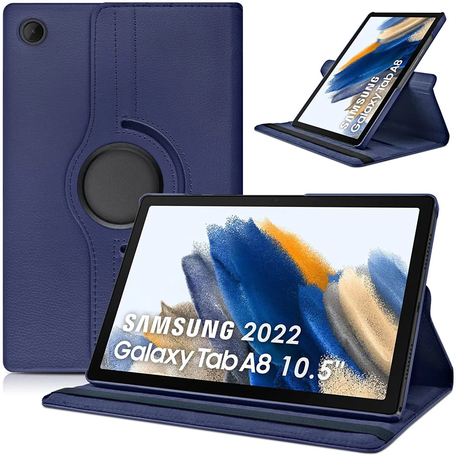 

360 Rotating Case For Samsung Galaxy Tab A8 10.5 inch 2022 SM-X200 X205 X207 Swivel Stand Folio Flip Smart Leather Case Cover A8