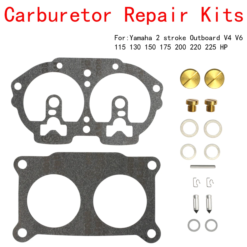 

Carburetor Repair Kit For Yamaha 2 stroke Outboard V4 V6 115 130 150 175 200 220 225 HP Boat Motor Engine Carb Rebuild Parts