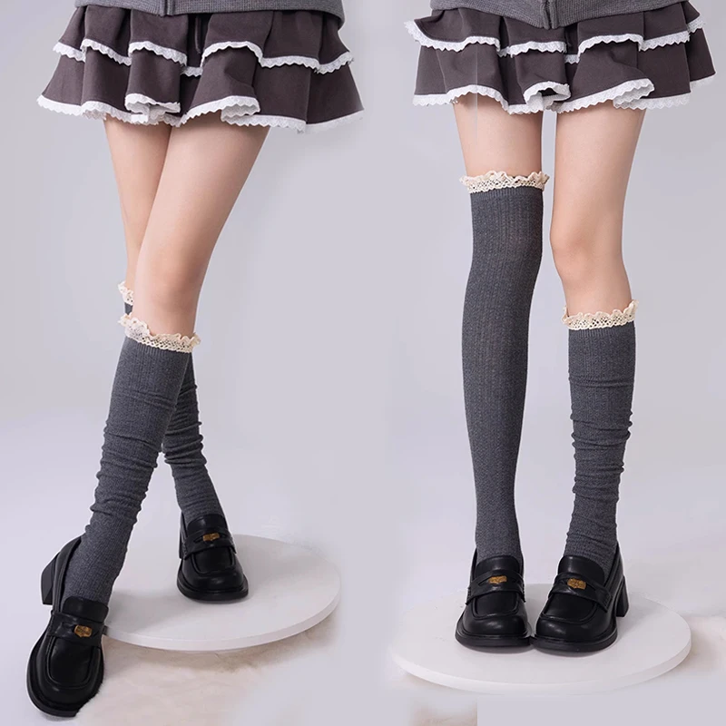 Knitting Thigh High Lolita Lace Up Stockings Women Trendy Casual Over The Knee High Socks Thermal Warm Cotton JK Tube Tights
Knitting Thigh High Lolita Lace Up Stockings Women Trendy Casual Over The Knee High Socks Thermal Warm Cotton JK Tube Tights