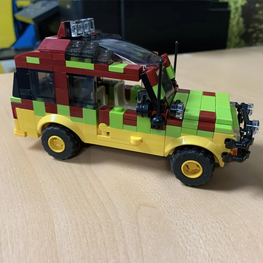 

Gobricks MOC Park Tour Vehicle Explorer Car Building Block set Jurassiceds Forest Patrol Vehicle Education Brick Toys Kids Gift