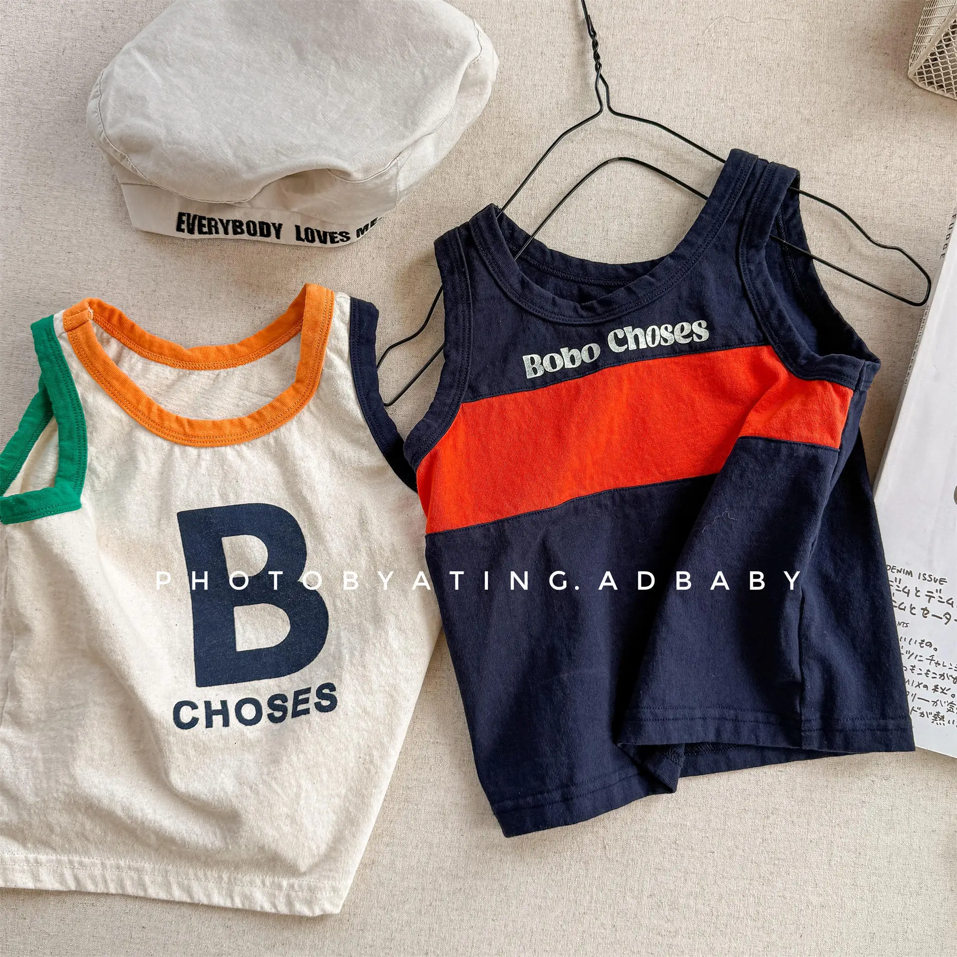 2025 Summer New Girls Sleeveless Vest Letter Print Boys T Shirts Cotton Children Casual Tops Loose Kids Tee Infant Clothes 33