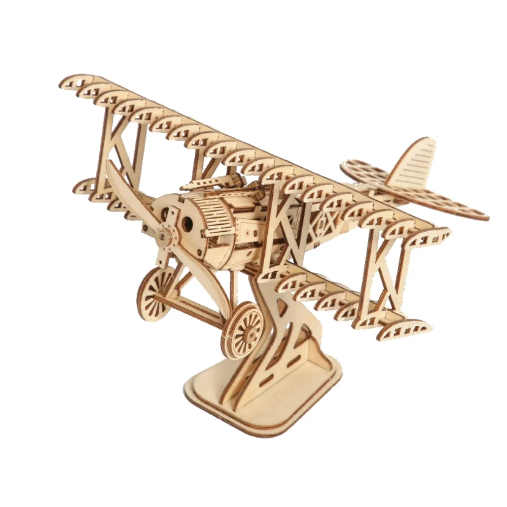 

DIY Assembly Wooden Classic Airplane Models Puzzle Toys Kids Constructor Building Blocks 3D WW2 Aircraft Jigsaw for Child Gift