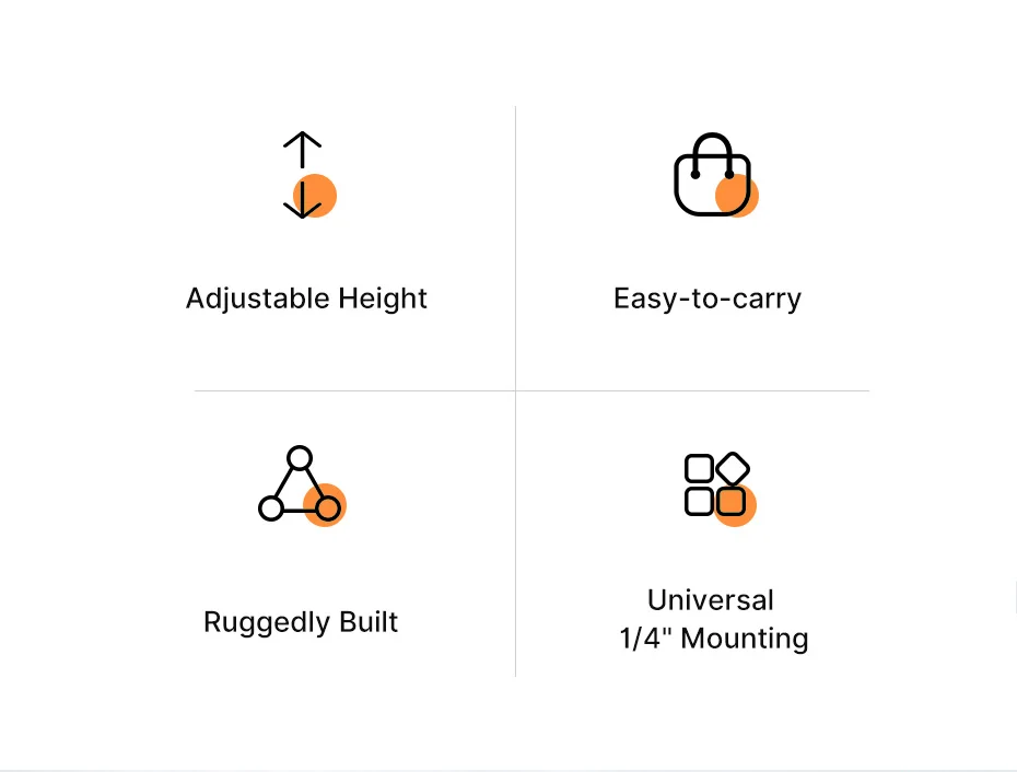 1.6m Extendable Tripod with 1/4'' Screw for DSLR Camera Smartphone Fill Light Microphone Projector Tripod Max Load 1.5KG 8 1.6m Extendable Tripod with 1/4'' Screw for DSLR Camera Smartphone Fill Light Microphone Projector Tripod Max Load 1.5KG 2