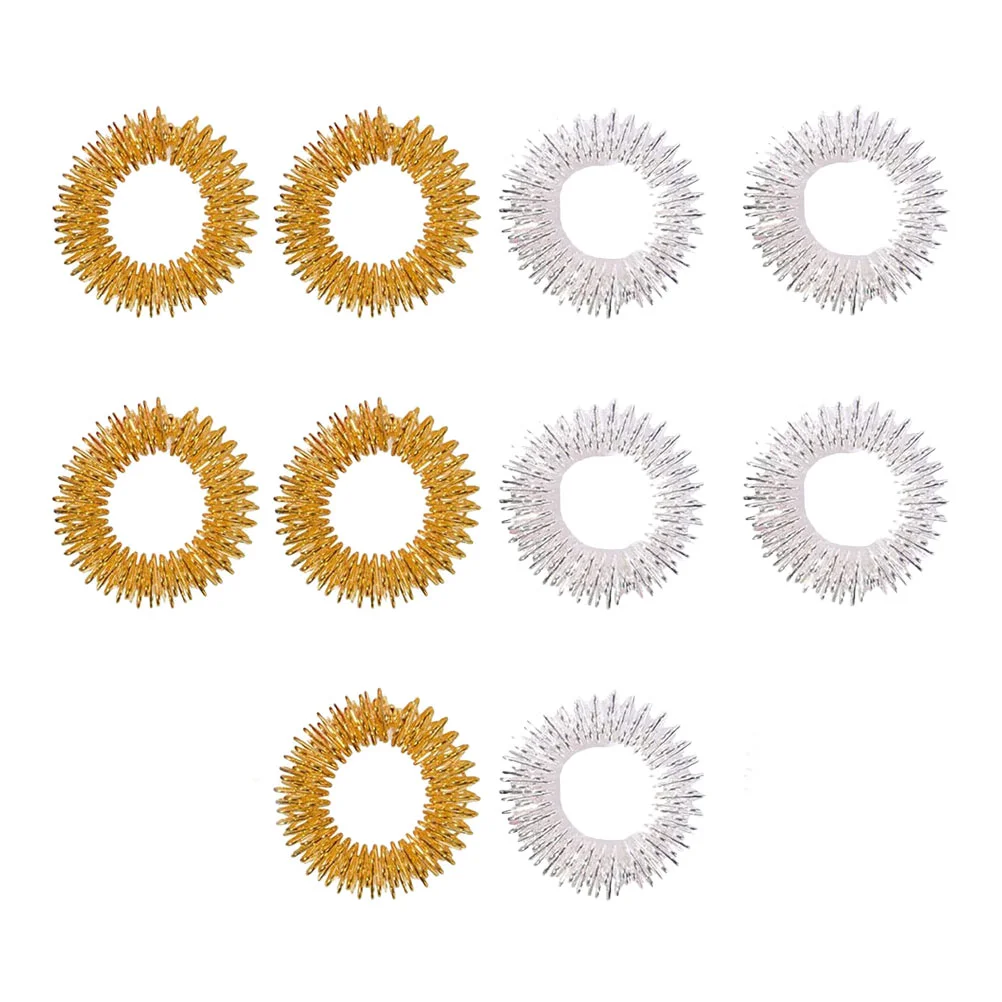 10 Pcs Finger Circulation Massage Ring Toy Acupressure Fidget Massager Stainless Steel Wire
10 Pcs Finger Circulation Massage Ring Toy Acupressure Fidget Massager Stainless Steel Wire