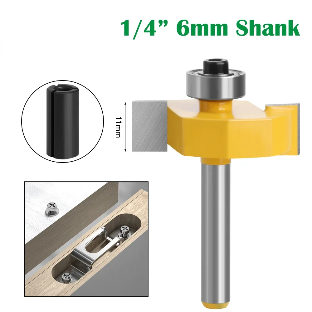 6mm 1/4" Shank T Slot Router Bit Bit with Bearing Wood Slotting Milling Cutter T Type Rabbeting Woodworking Tools Wood Drilling
6mm 1/4" Shank T Slot Router Bit Bit with Bearing Wood Slotting Milling Cutter T Type Rabbeting Woodworking Tools Wood Drilling