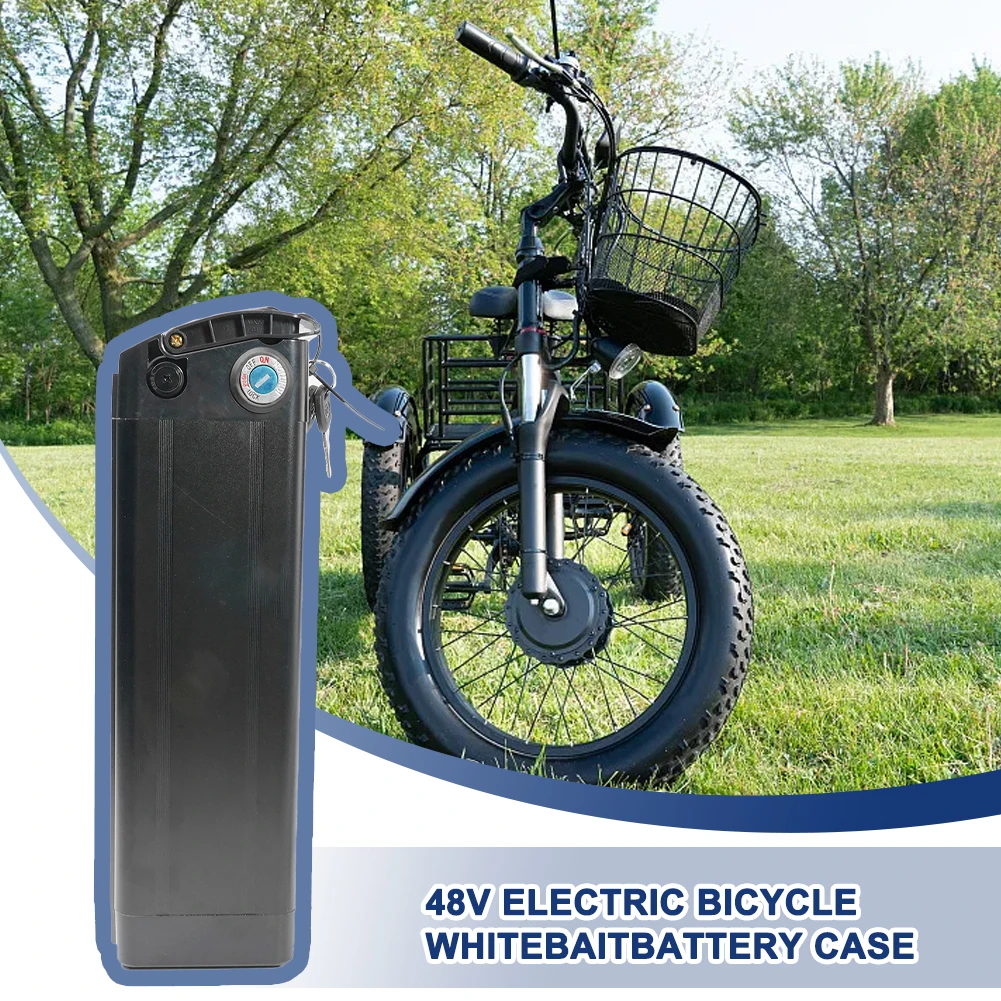 E-Bike Battery Box Plastic Case For 48V Large Capacity 1865 Holder Black Lithium Battery Case With Charge Display
E-Bike Battery Box Plastic Case For 48V Large Capacity 1865 Holder Black Lithium Battery Case With Charge Display
