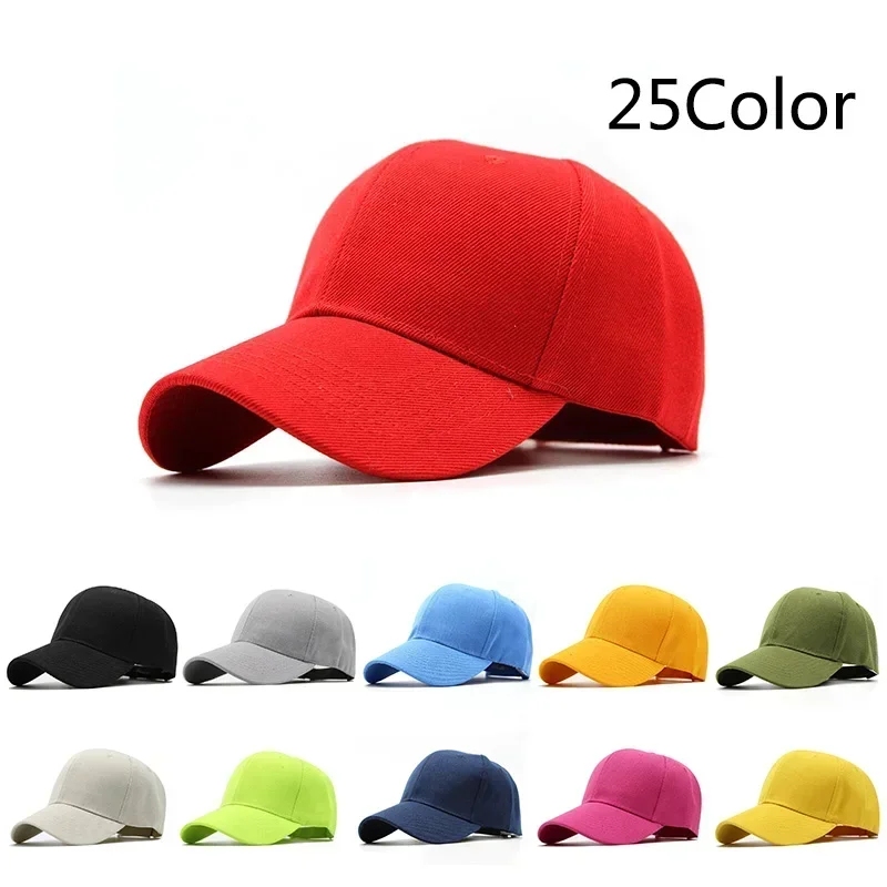 

Solid Color Snapback Cap Adjustable Unisex Spring Summer Dad Hat Shade Hip Hop Men Women Multiple Colour Baseball Cap Peaked Cap